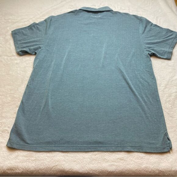 Travis Mathew Blue Green Tone Short Sleeve Polo Shirt Size XL - Picture 2 of 12
